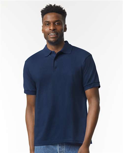 Gildan 8800 Unisex DryBlend® Jersey Polo Navy Cotton Cotton-Poly Blend Jersey Midweight Moisture-Wicking Polos Polos & Knits Polyester Regular Fit Sport / Athletic Tear-Away Label Tops Womens Womens Tops