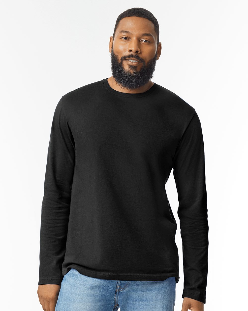 Gildan 64400, Unisex Softstyle Long Sleeve T-shirt, Black