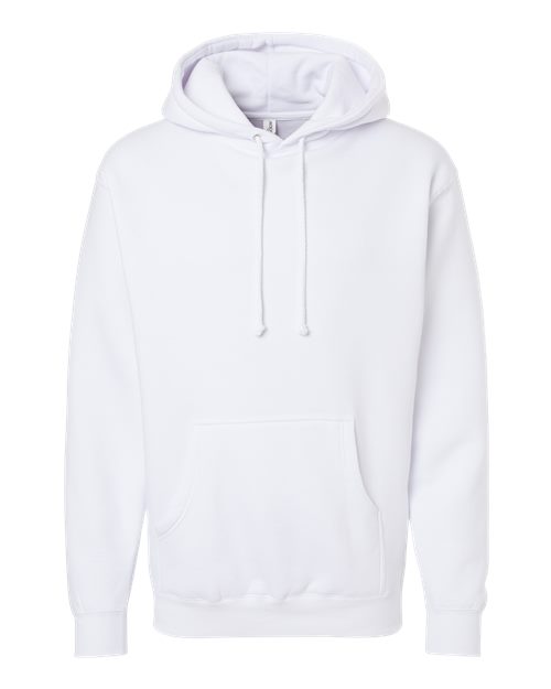 Independent Trading Co. IND4000, Unisex Heavyweight Hooded Sweatshirt, White