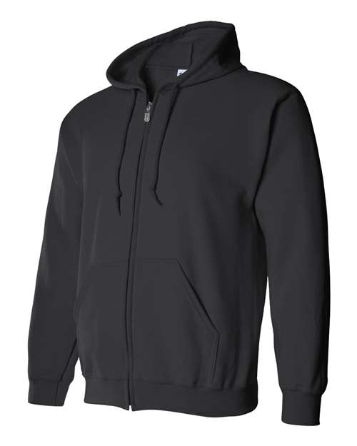 Gildan 18600, Unisex Heavy Blend Full-zip Hooded Sweatshirt, Black