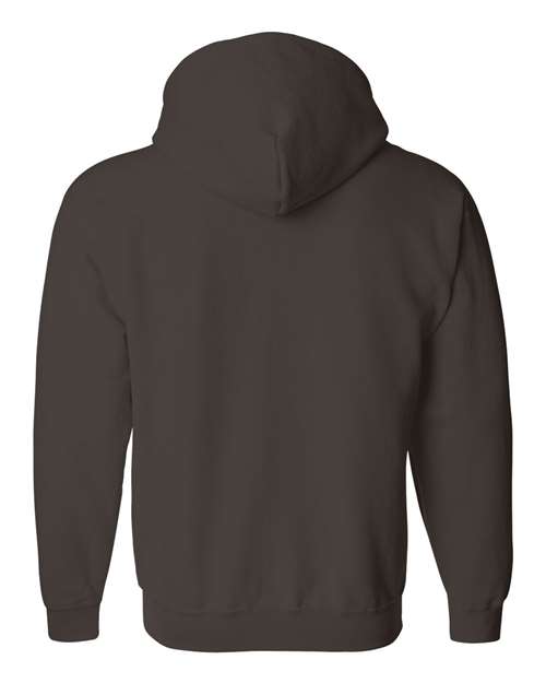 Gildan 18600, Unisex Heavy Blend Full-zip Hooded Sweatshirt, Dark Chocolate