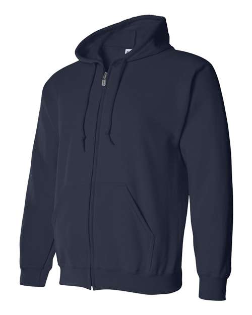 Gildan 18600, Unisex Heavy Blend Full-zip Hooded Sweatshirt, Navy