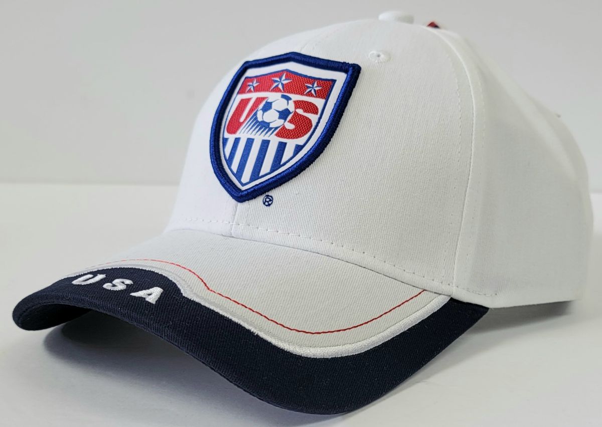 Soccer National Team Logo cap - USA, White & Navy OSFA, SNTUSA Sports team