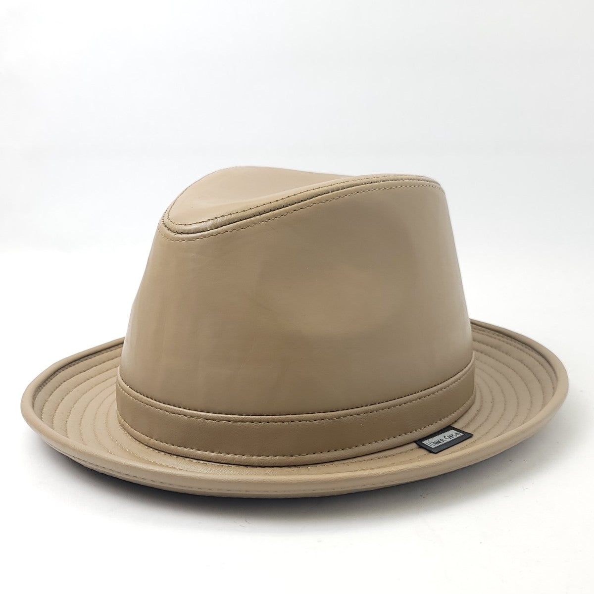 Fedora, Genuine Leather - Khaki or Burgundy, Small to XLarge Khaki Medium Fashion Hat