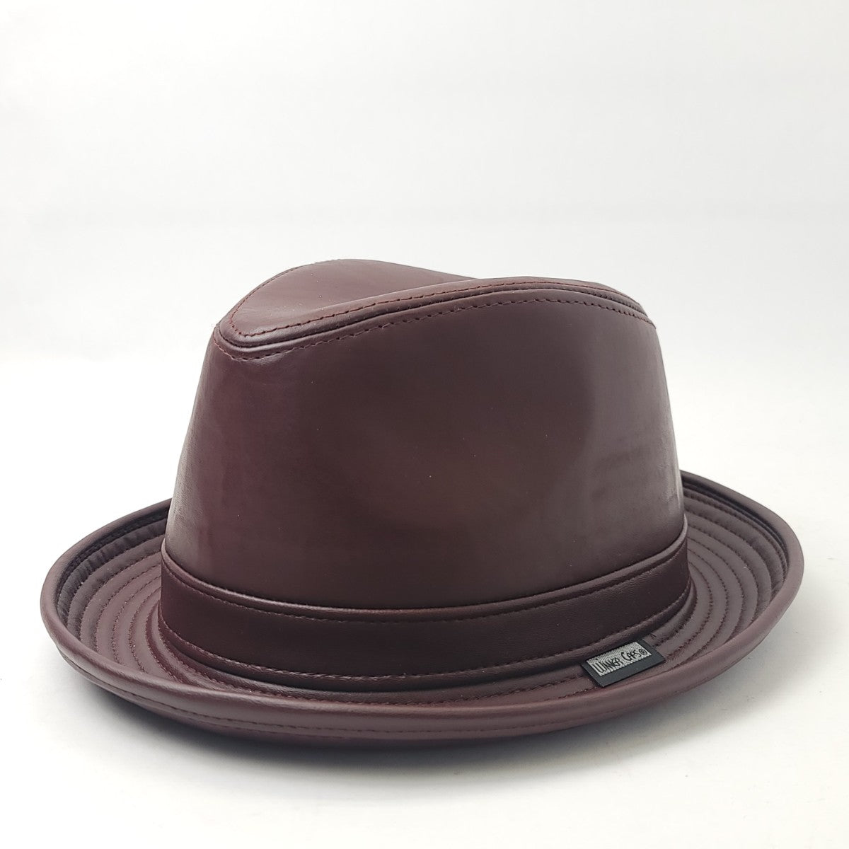 Fedora, Genuine Leather - Khaki or Burgundy, Small to XLarge Burgundy Medium Fashion Hat