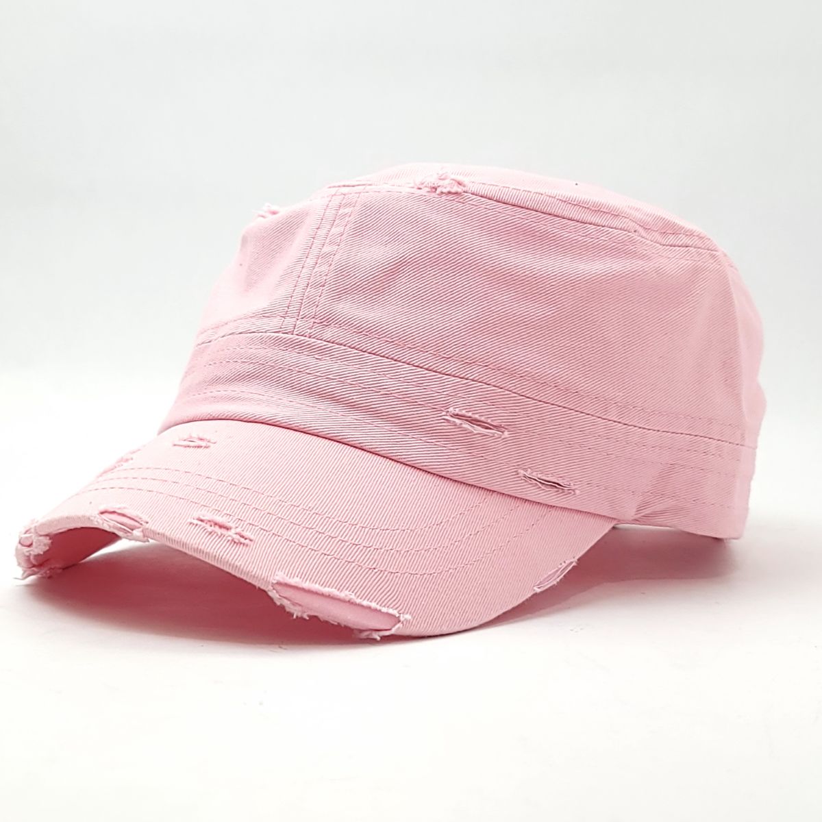 Military Cap - Vintage, Strap Closure, Multi-Coloured, OSFA Pink