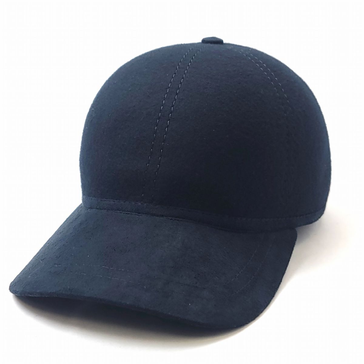 Wool Felt Cap - Fitted, S/M & L/XL, Multi-Coloured, Navy L XL Fashion Hat Plain Cap