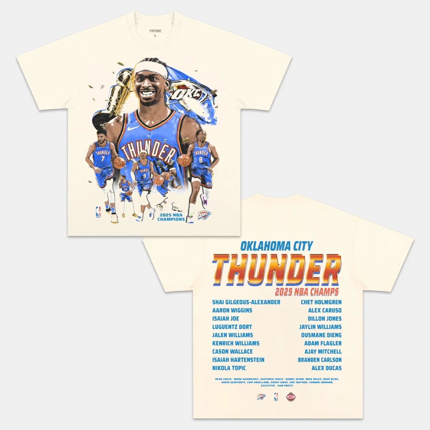 2025 NBA CHAMPS TEE IVORY TEE BASKETBALL NBA SPORT