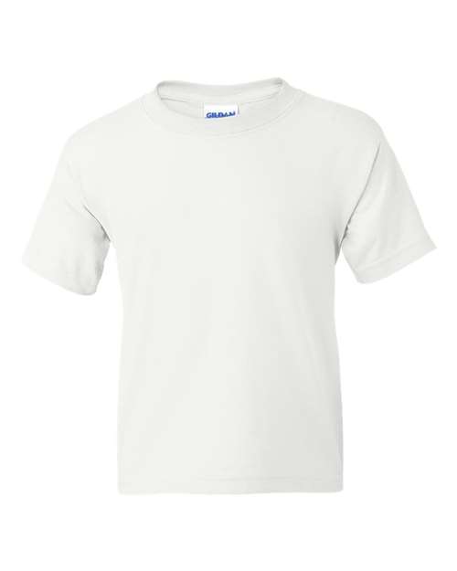 Gildan 8000B, Youth Dryblend T-shirt, White