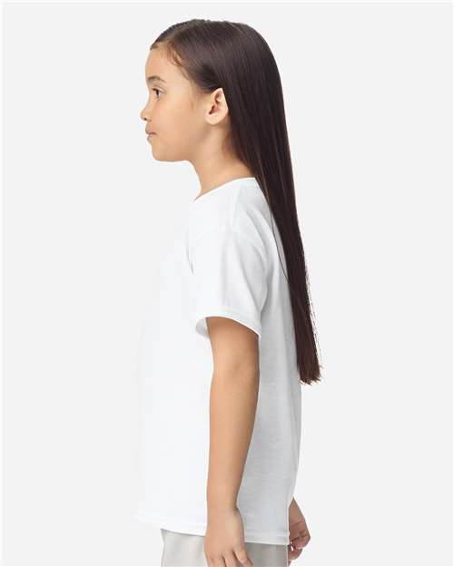 Gildan 8000B, Youth Dryblend T-shirt, White
