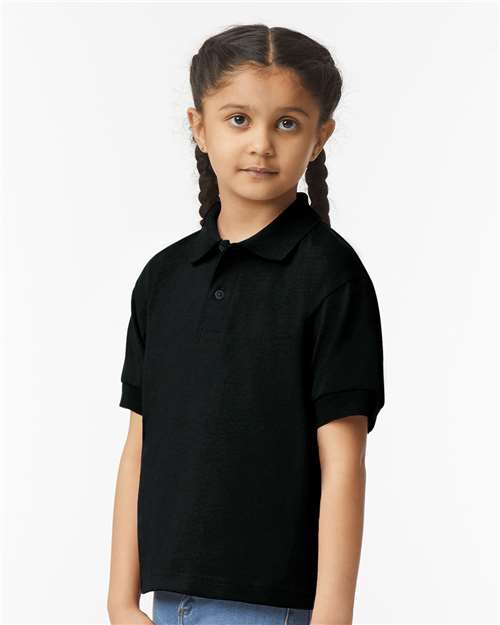 Gildan 8800B Youth DryBlend® Jersey Polo Cotton Cotton-Poly Blend Jersey Midweight Moisture-Wicking Polos Polos & Knits Polyester Regular Fit Sport / Athletic Tear-Away Label Tops Youth Youth Tops