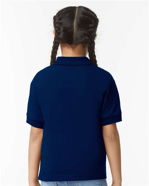 Gildan 8800B, Youth Dryblend Jersey Polo, Navy