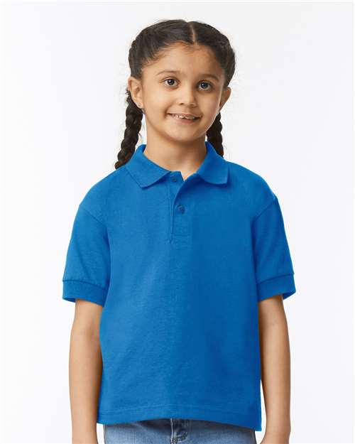 Gildan 8800B, Youth Dryblend Jersey Polo, Royal