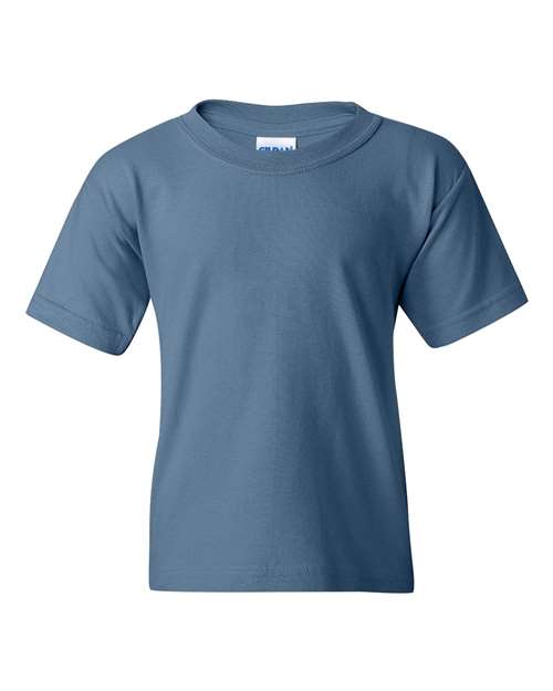Gildan 5000B, Youth Heavy Cotton T-shirt, Indigo Blue