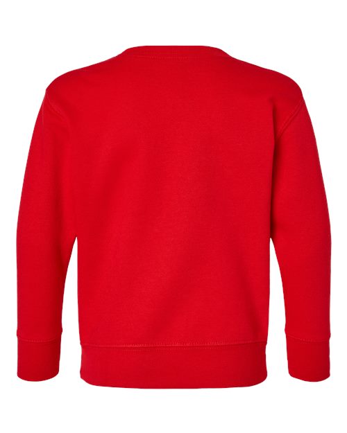 Rabbit Skins 3317, Toddler Fleece Crewneck Sweatshirt, Red