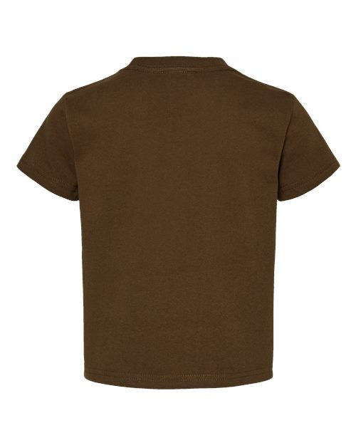 Rabbit Skins 3301T, Toddler Cotton Jersey Tee, Brown