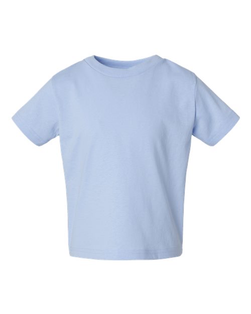 Rabbit Skins 3301T, Toddler Cotton Jersey Tee, Light Blue