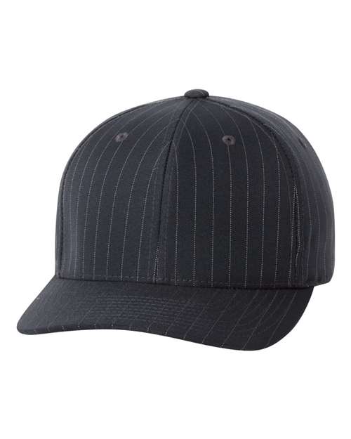 Pinstripe Cap - - 1362 Dark Grey S M 6195P 82395 Adult Blends Embroidered Fitness and Wellness Fitted Flexfit Hats Headwear Mens & Unisex Mid Profiles No Treatment No Visible Logos Patterns and Prints Polyester Polyester - Over 50% Pre-Curved Visor Screen Print Six-Panel Spandex Stars & Stripes Stripes Structured