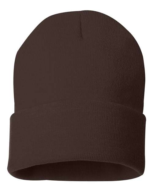 12" Solid Cuffed Beanie -  - 1411 - Toronto Screen Printing- Color