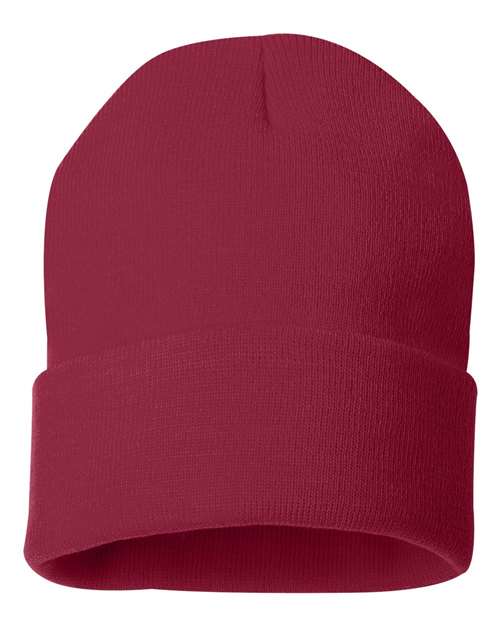 Sportsman SP12, 12" Solid Cuffed Beanie, Cardinal