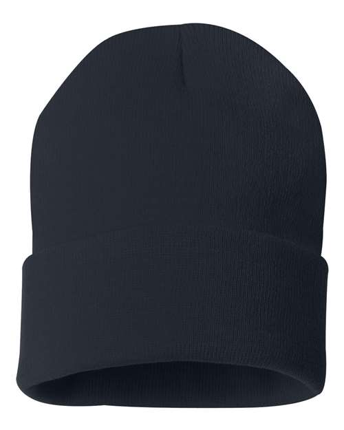 12" Solid Cuffed Beanie -  - 1411 - Toronto Screen Printing- Color