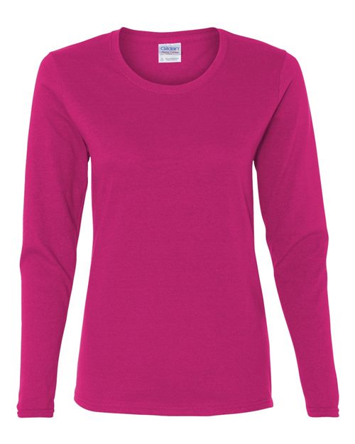 Women’s Heavy Cotton™ Long Sleeve T-Shirt - - 2690 5-5.9 oz 5400L 82060 Best Selling Brands Cotton - 100% Cotton - Over 50% Crewneck Gildan Go To Basics Jersey Long Sleeves Missy No Visible Logos Regular (5-6 oz) School & Team Side Seams T-Shirts T-Shirts - Long Sleeve Tops Womens