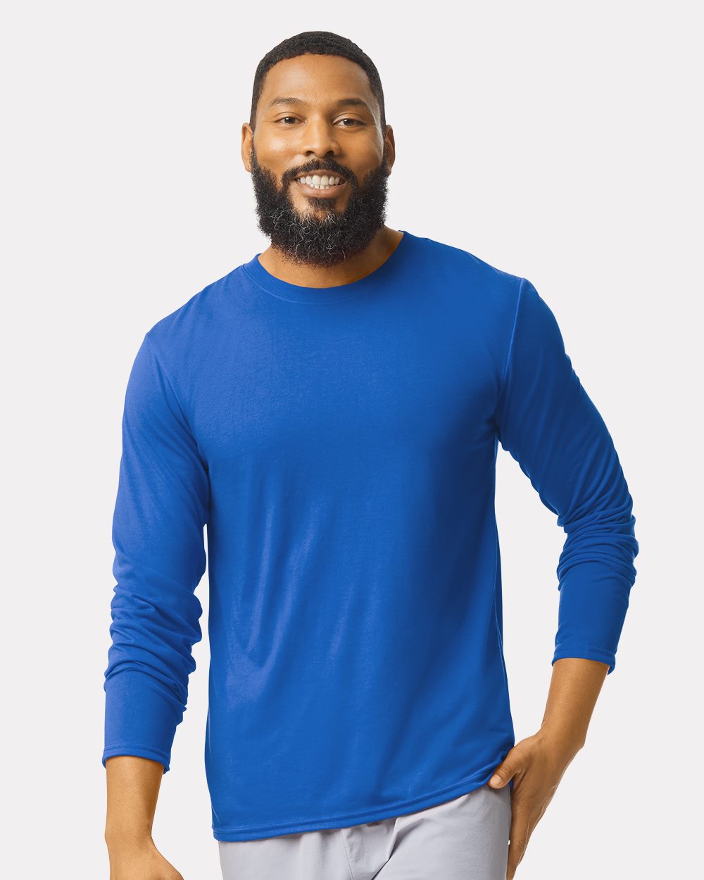 Gildan 42400, Unisex Performance Long Sleeve T-shirt, Black