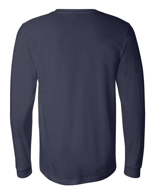 BELLA + CANVAS 3501, Unisex Jersey Long Sleeve Tee, Navy