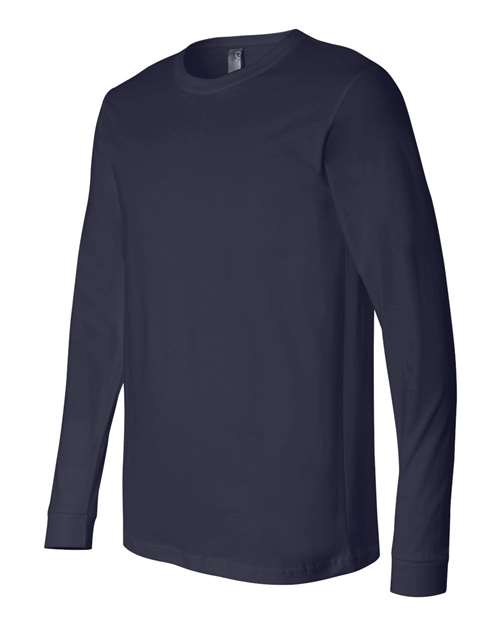 BELLA + CANVAS 3501, Unisex Jersey Long Sleeve Tee, Navy