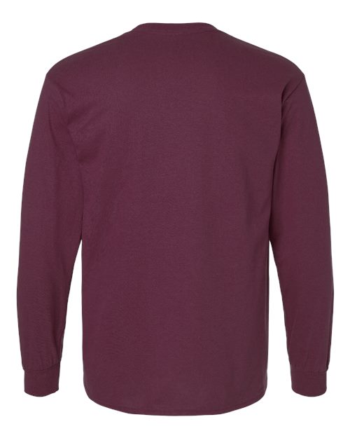 Gildan 2400, Unisex Ultra Cotton Long Sleeve T-shirt, Maroon