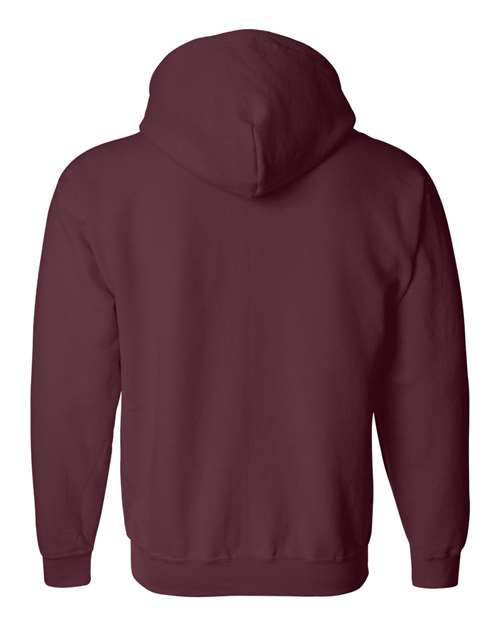 Gildan 18600, Unisex Heavy Blend Full-zip Hooded Sweatshirt, Maroon