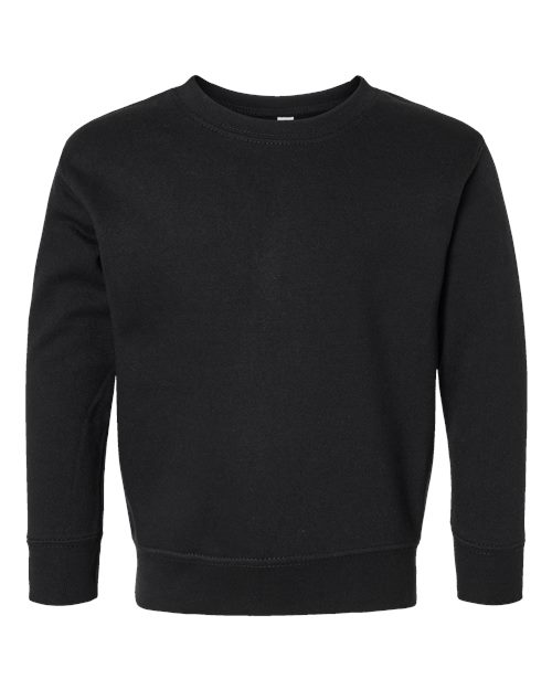 Rabbit Skins 3317, Toddler Fleece Crewneck Sweatshirt, Black