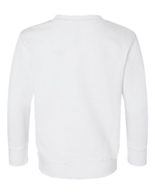 Rabbit Skins 3317, Toddler Fleece Crewneck Sweatshirt, White