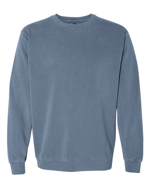 Comfort Colors 1566, Unisex Garment-dyed Crewneck Sweatshirt, Blue Jean