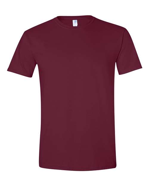 Softstyle Ring-Spun T-Shirt | Comfortable | Unisex - 64000 Maroon casual comfortable cotton everyday wear Polyester printable ring-spun softstyle t-shirt T-Shirts - Core unisex