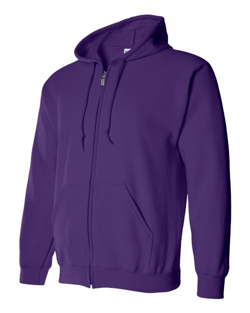 Gildan 18600, Unisex Heavy Blend Full-zip Hooded Sweatshirt, Purple