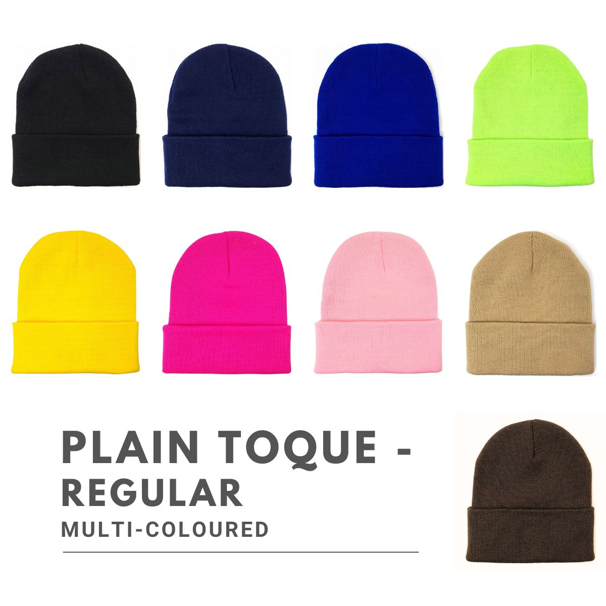 Plain Toque - Regular Size with Cuff Dozen Special Fashion Knit