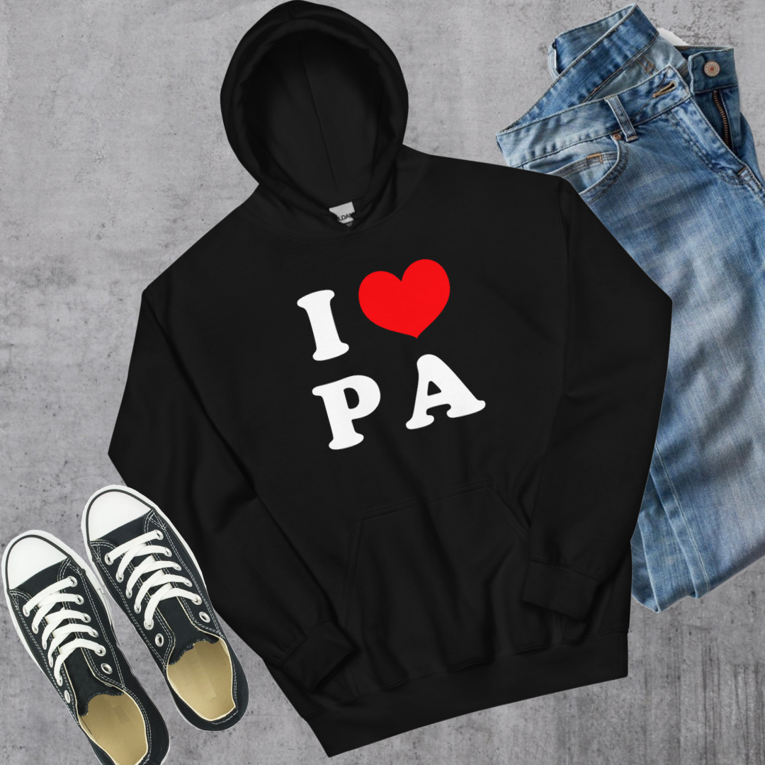 I <3 PA Hoodie Black Canadian City Apparel