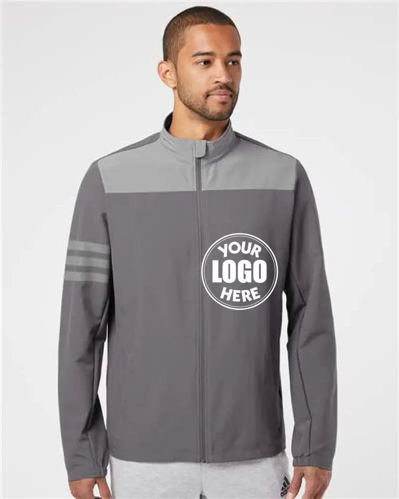 3-Stripes Full-Zip Jacket Grey Five Grey Three Adidas Outerwear