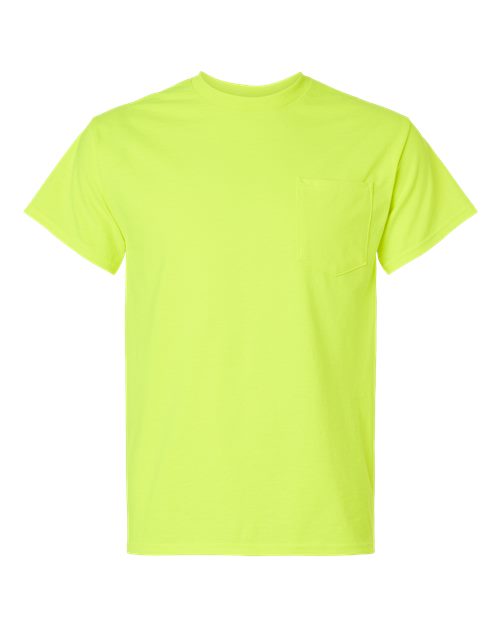 Gildan 2300, Unisex Ultra Cotton Pocket T-shirt, Safety Green