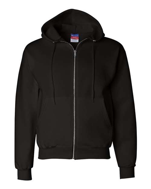 Champion S800, Unisex Powerblend Full-zip Hooded Sweatshirt, Black