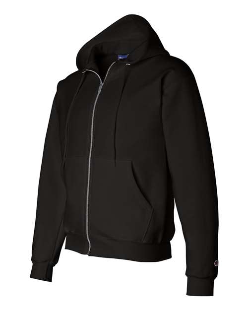 Champion S800, Unisex Powerblend Full-zip Hooded Sweatshirt, Black