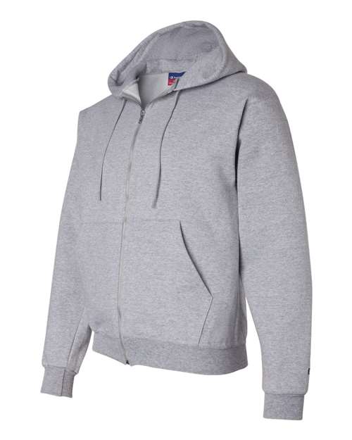 Champion S800, Unisex Powerblend Full-zip Hooded Sweatshirt, Light Steel