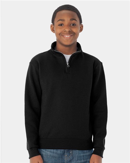 Nublend® Youth Quarter-Zip Cadet Collar Sweatshirt - - 3065 8-8.9 oz 85835 995YR Blends Cadet Collar Cotton Cotton/Poly (50/50) Cozy Essentials Cozy Pairings Cuffed / Cuffs Fleece Go To Basics Heavy (Over 6 oz) Infant Toddler & Youth Fleece JERZEES Kissing Zippers No Treatment No Visible Logos Polyester Preshrunk Pullovers Quarter-Zips School & Team Sweatshirts Sweatshirts & Fleece Tear Away Tops Tubular Youth Zips