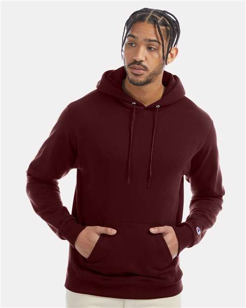 Unisex Powerblend® Hooded Sweatshirt - Maroon -  - 1757