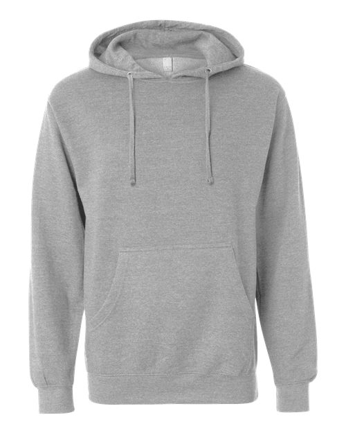 Independent Trading Co. SS4500, Unisex Midweight Hooded Sweatshirt, Grey Heather