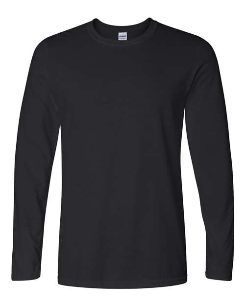 Gildan 64400, Unisex Softstyle Long Sleeve T-shirt, Black