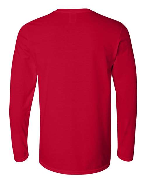 Gildan 64400, Unisex Softstyle Long Sleeve T-shirt, Cherry Red