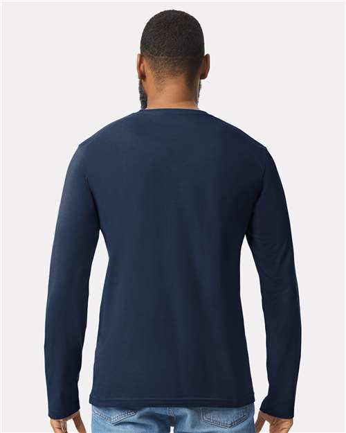 Gildan 64400, Unisex Softstyle Long Sleeve T-shirt, Navy