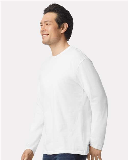 Gildan 64400, Unisex Softstyle Long Sleeve T-shirt, White